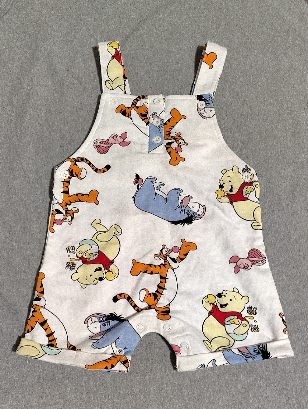 Toddler Disney White Winnie the Pooh & Friends Printed Romper